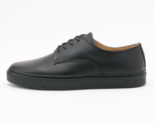 TS149-3A/BK] 【Bath バース/ブラック】 メンズ ・レディース レースアップ レザー スニーカー 黒 スニーカー TOSS SHOES  通販｜Creema(クリーマ)