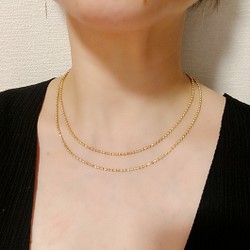 ball chain necklace（gold/short） 1枚目の画像