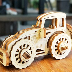 DIYダイナミックウッドモデル-アンティーククラシックカー、手作りの木工、最高の癒しの小さなオブジェクト 1枚目の画像