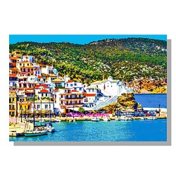【選べる3枚組ポストカード】ギリシャ スコペロス島の海岸【作品No.386】 1枚目の画像