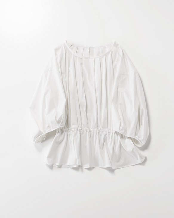 wmg. Cosme repellent volume tuck blouse / white ブラウス wmg