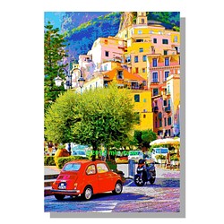 【選べる3枚組ポストカード】イタリア アマルフィの街角【作品No.388】 1枚目の画像