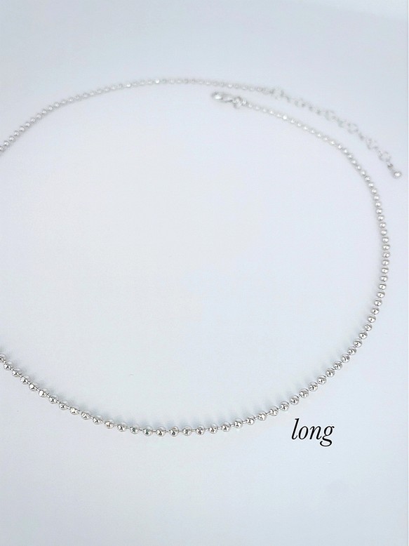 ball chain necklace（silver/long） 1枚目の画像