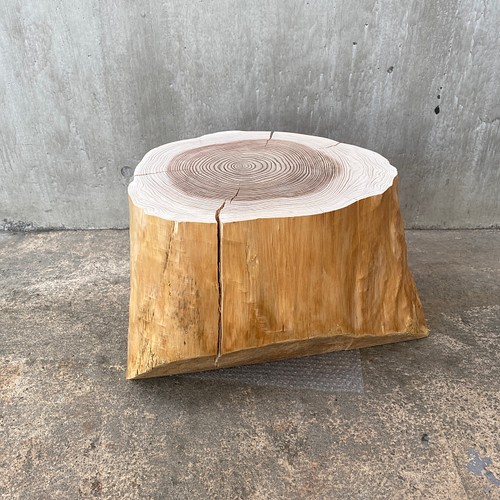 杉の切り株の造形的置物】丸太 椅子 スツール オブジェ ディスプレイ 