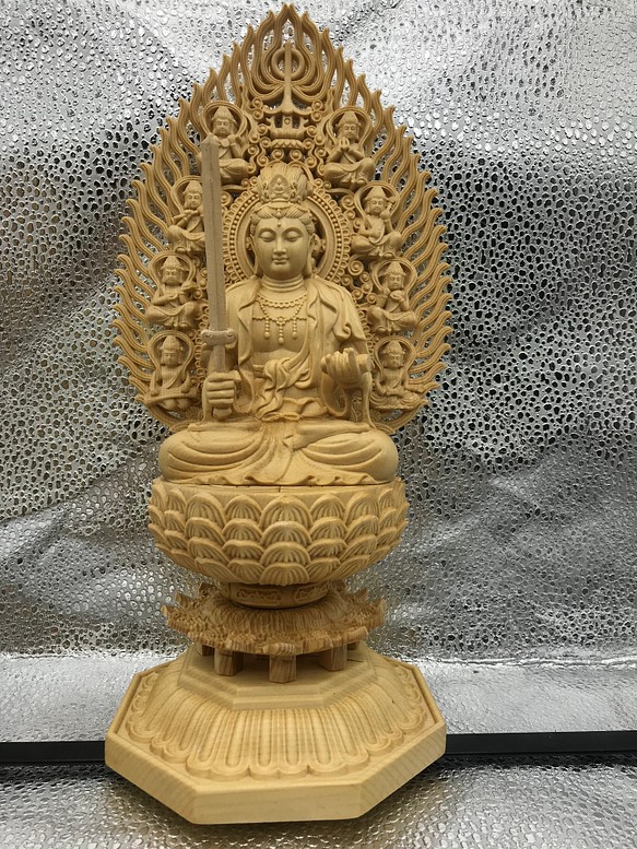 極上質 大勢至菩薩 供養品 仏教美術 精密細工 木彫仏像 仏教工芸品-