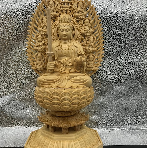 木製仏像 阿弥陀如来 供養品 仏像坐像 招財開運 祈る厄除 - 彫刻