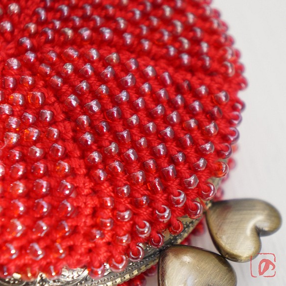 Ba-ba handmade Beads crochet round coinpurse No.1601 第1張的照片