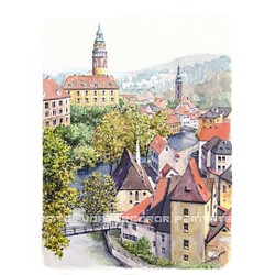 オーダー出品ポストカード ヨーロッパ風景画2L拡大版４枚セット 1枚目の画像