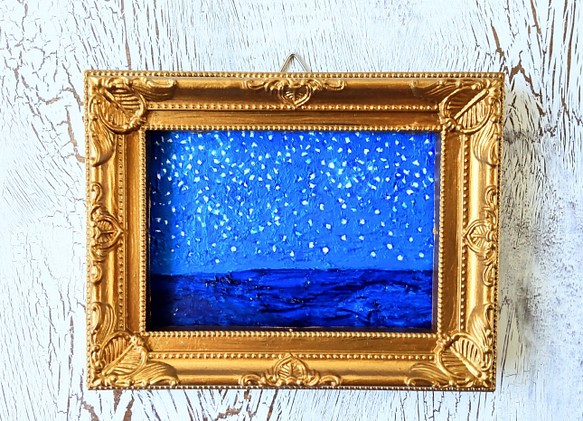 海と星空」原画・油彩・絵画・壁掛け・独立スタンド付き topmedical.com.co