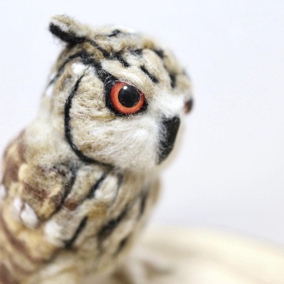 【フクロウ】小さいベンガルワシミミズクちゃん　/ふくろう　梟　野鳥　鳥　小鳥　羊毛フェルト　インテリア雑貨　癒し