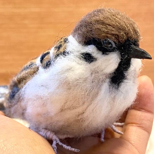 スズメ】リアルスズメちゃん /雀 すずめ 野鳥 鳥 小鳥 羊毛フェルト