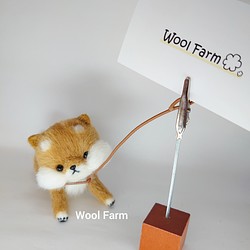 拒否柴犬(メモスタンド付)　～Wool Farm～　羊毛フェルト 1枚目の画像