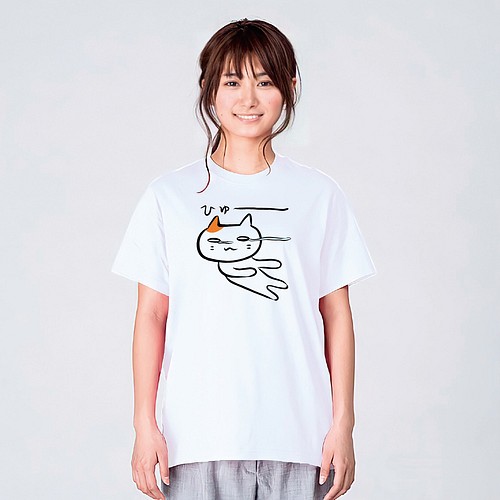 シュールな猫 おもしろ Tシャツ ネコ 猫柄 猫雑貨 メンズ レディース キッズ 子供服 半袖 おもしろtシャツ Tシャツ カットソー デザインtシャツ通販shortplate 通販 Creema クリーマ ハンドメイド 手作り クラフト作品の販売サイト