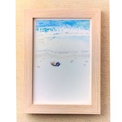 選べるポストカード３枚セット　NO.８オカヤドカリビーチ（暑中見舞い残暑見舞いメッセージカードなどとして） 1枚目の画像