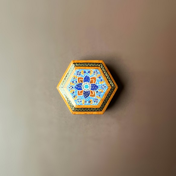 ペルシャの象嵌細工　小箱【ハータムカーリー076】 1枚目の画像