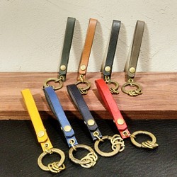 forged brass レザーストラップキーリング キーリング ハマー革具 通販