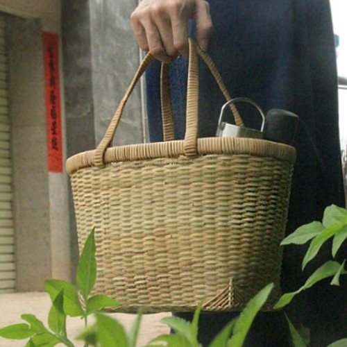 竹製品 籐の買い物かご 家庭用 バスケット 収納バスケット その他素材 