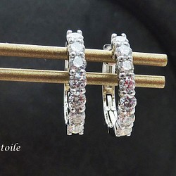 限定1点✧Pt900 天然ダイヤモンド 1.0ct フープピアス - ピアス