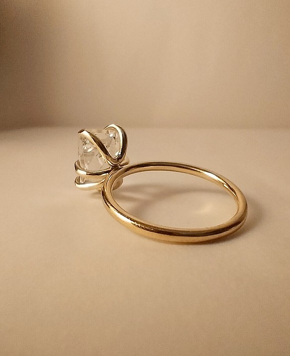 ◇1点もの◇ ハーキマー・ダイアモンド・grain ring・brass(素材変更