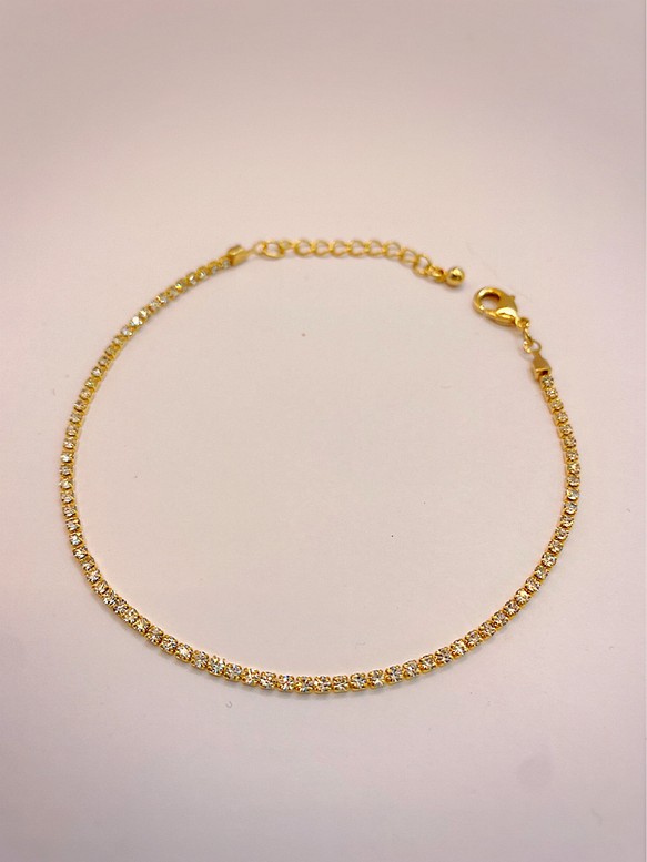 crystal gold bracelet 1枚目の画像