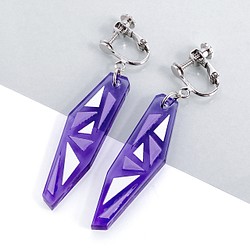 【stained glass／purple】ピアス・イヤリング アクリル