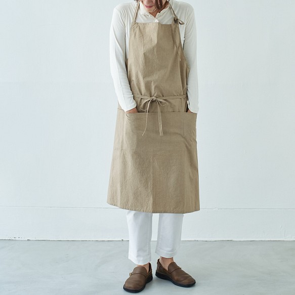 チムニーエプロンDR chimneyapron DR / コットン cotton ベージュ