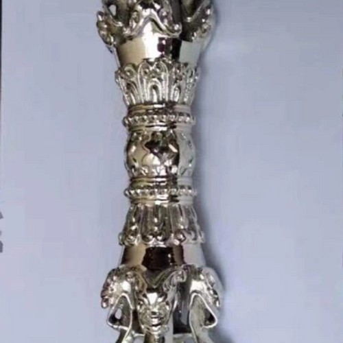 チベット密教法器 五鈷杵 金剛杵 仏教法具 真鍮製 vajra 18.5cm 置物 