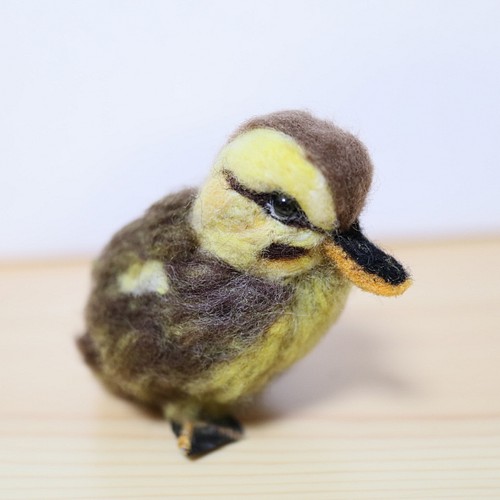 カルガモ カルガモの赤ちゃん 野鳥 鳥 小鳥 羊毛フェルト インテリア雑貨 癒し ぬいぐるみ リアル 羊毛フェルト Haru 通販 Creema クリーマ ハンドメイド 手作り クラフト作品の販売サイト