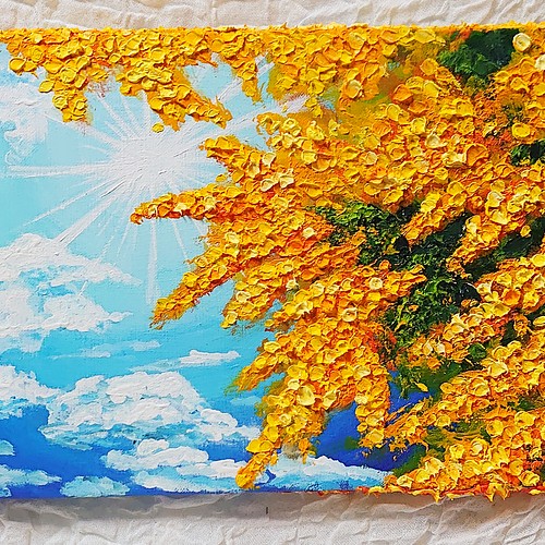 『木洩れ陽』油絵
