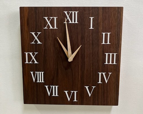 木の時計＜ウォールナット＞・掛け時計wnc-1127 木製時計 掛け時計