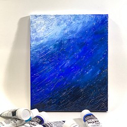 B 5サイズ アクリル画 原画「夏の海 L1」一点物 絵画 washio-art 通販