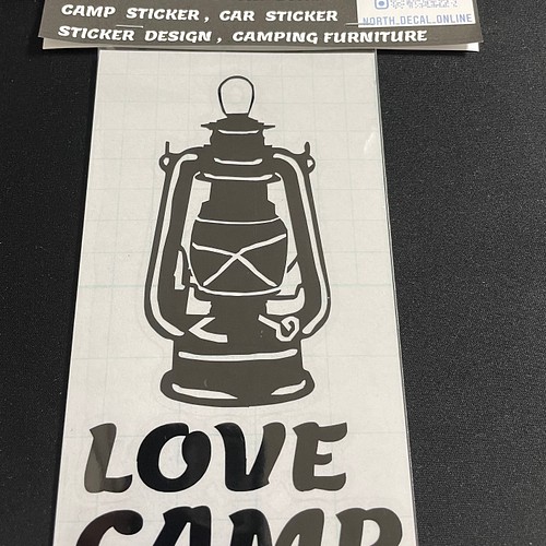 キャンプステッカー ランタン LOVE CAMP シール・ステッカー