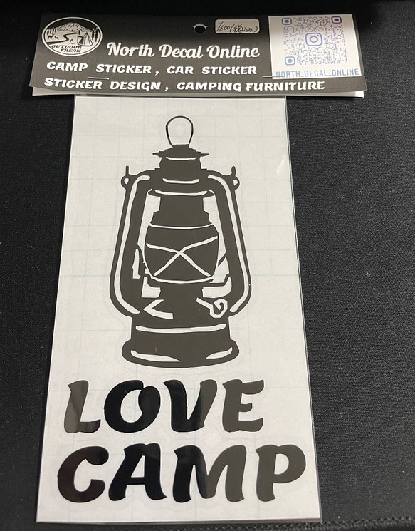 キャンプステッカー ランタン LOVE CAMP シール・ステッカー