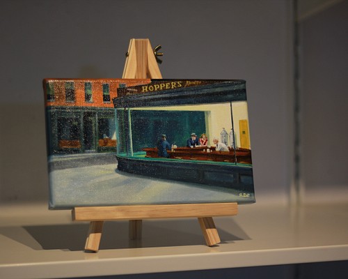 エドワード ホッパー ナイトホークス Nighthawks 1942 レプリカ 油絵