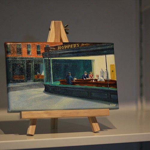 エドワード ホッパー ナイトホークス Nighthawks 1942 レプリカ 油絵