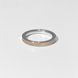 line ring S  silver925 メイプル　華奢　指輪　ﾘﾝｸﾞ　木製 1枚目の画像