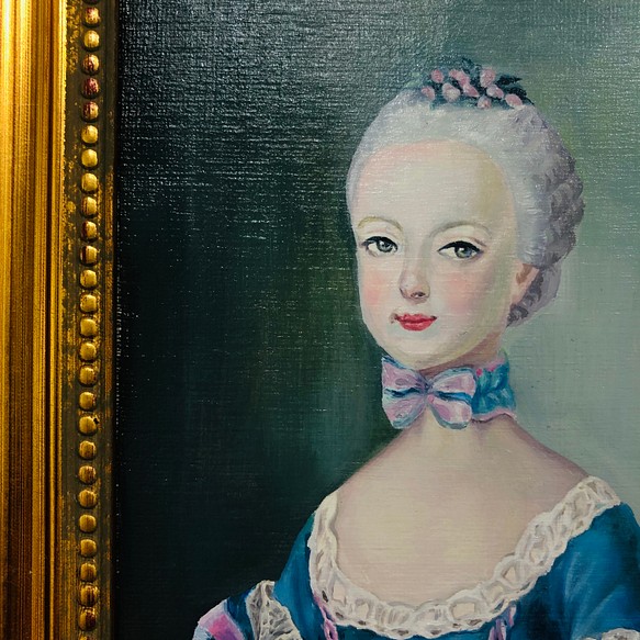 フランス王妃のお幼い頃 マリーアントワネットの肖像画 模写 レプリカ