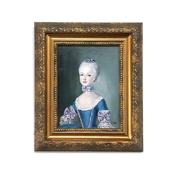 フランス王妃のお幼い頃 マリーアントワネットの肖像画 模写 レプリカ