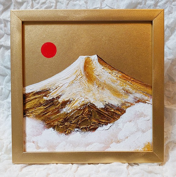 油絵 絵画【黄金富士山】-