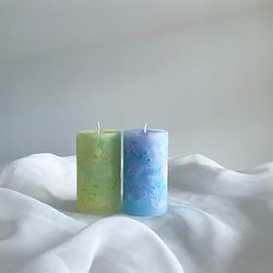 ajisai candle*紫陽花キャンドル*ナチュラルキャンドル*アロマキャンドル*2本セット* 1枚目の画像