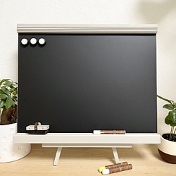 スタイリッシュ黒板セット　37サイズ　グレイッシュベージュ　磁石対応型 1枚目の画像