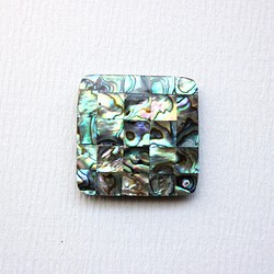 ●帯留/帯留め paua mosaic 1枚目の画像