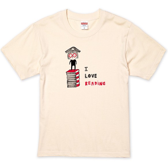 本にはさまれたい Tシャツ イラスト 半袖 Tシャツ カットソー いっぽ 通販 Creema クリーマ ハンドメイド 手作り クラフト作品の販売サイト