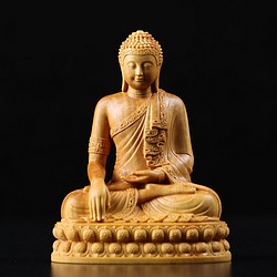 釈迦摩尼 特上彫 仏教工芸品 木彫仏像 木製仏像 仏壇仏像 供養品