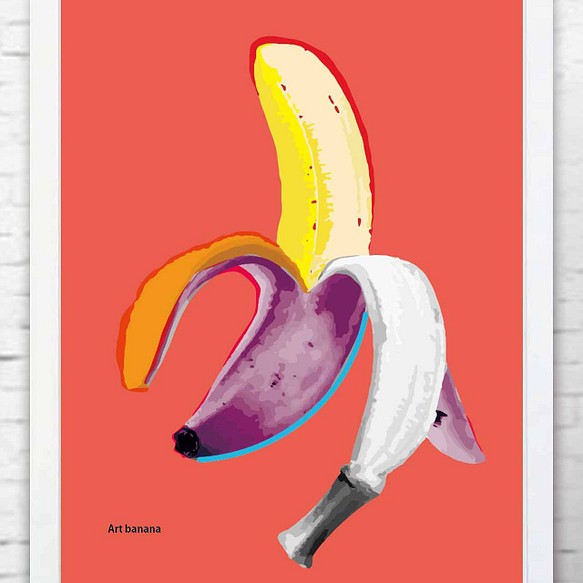バナナシリーズ2/８　　ポスター　 A4　アートポスター  　アート（イラスト・グラフィック）seiで検索　　548 1枚目の画像