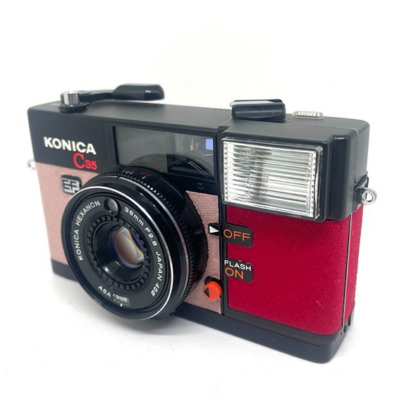 21-116 リメイクカメラ KONICA C35EF（オールドピンク・レッド