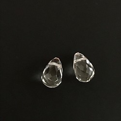 水晶　ドロップカット　2個 1枚目の画像
