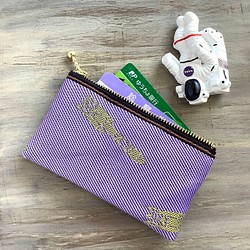 畳縁　火箭　硬幣錢包　名片夾　日式　宇宙　淡紫色 第1張的照片