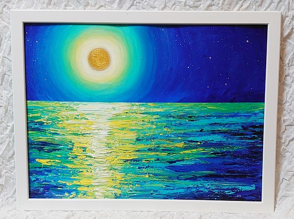 油絵 絵画【月の海】 - 絵画