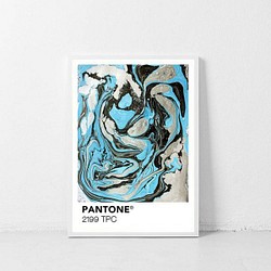 PANTONE パントーン マーブル おしゃれポスター (Sky Silver Mix) 1枚目の画像